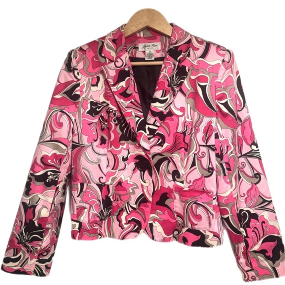 Y2K Judith Hart Pink and Black Blazer